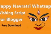 Happy Navratri Whatsapp Wishing Script For Blogger Free Download